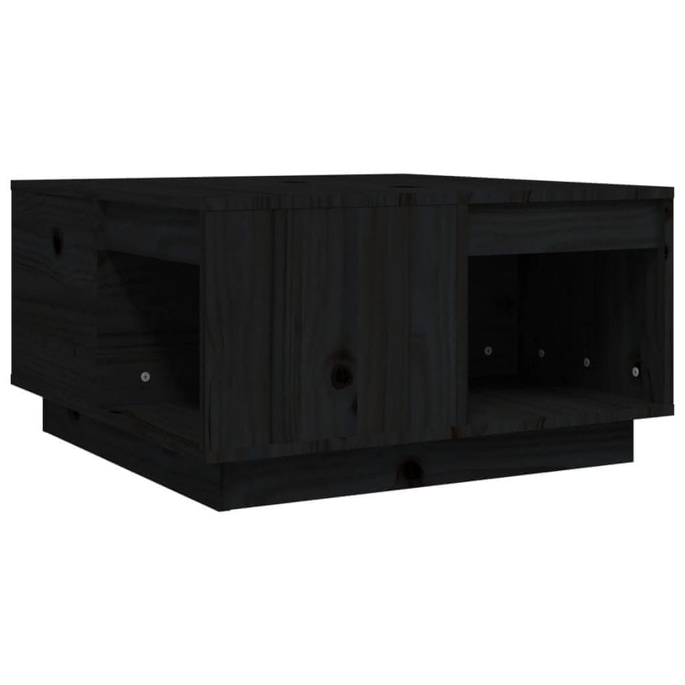 Vidaxl Konferenčný stolík čierny 60x61x32,5 cm borovicový masív